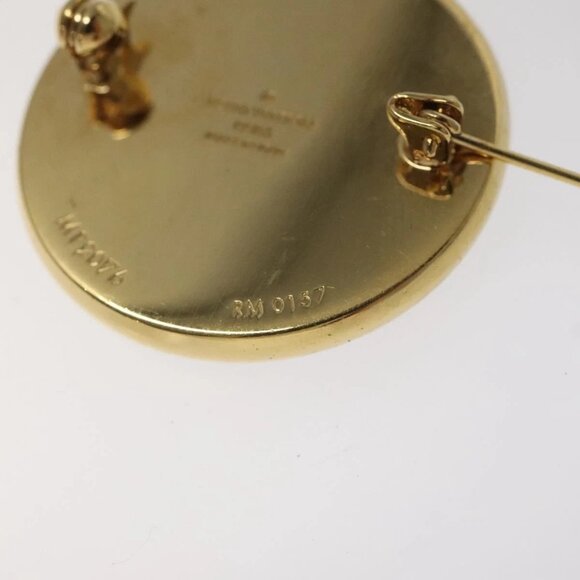 LOUIS VUITTON Supreme Pin Badge metal Gold MP2076 LV Auth bs24973A - Picture 8 of 14